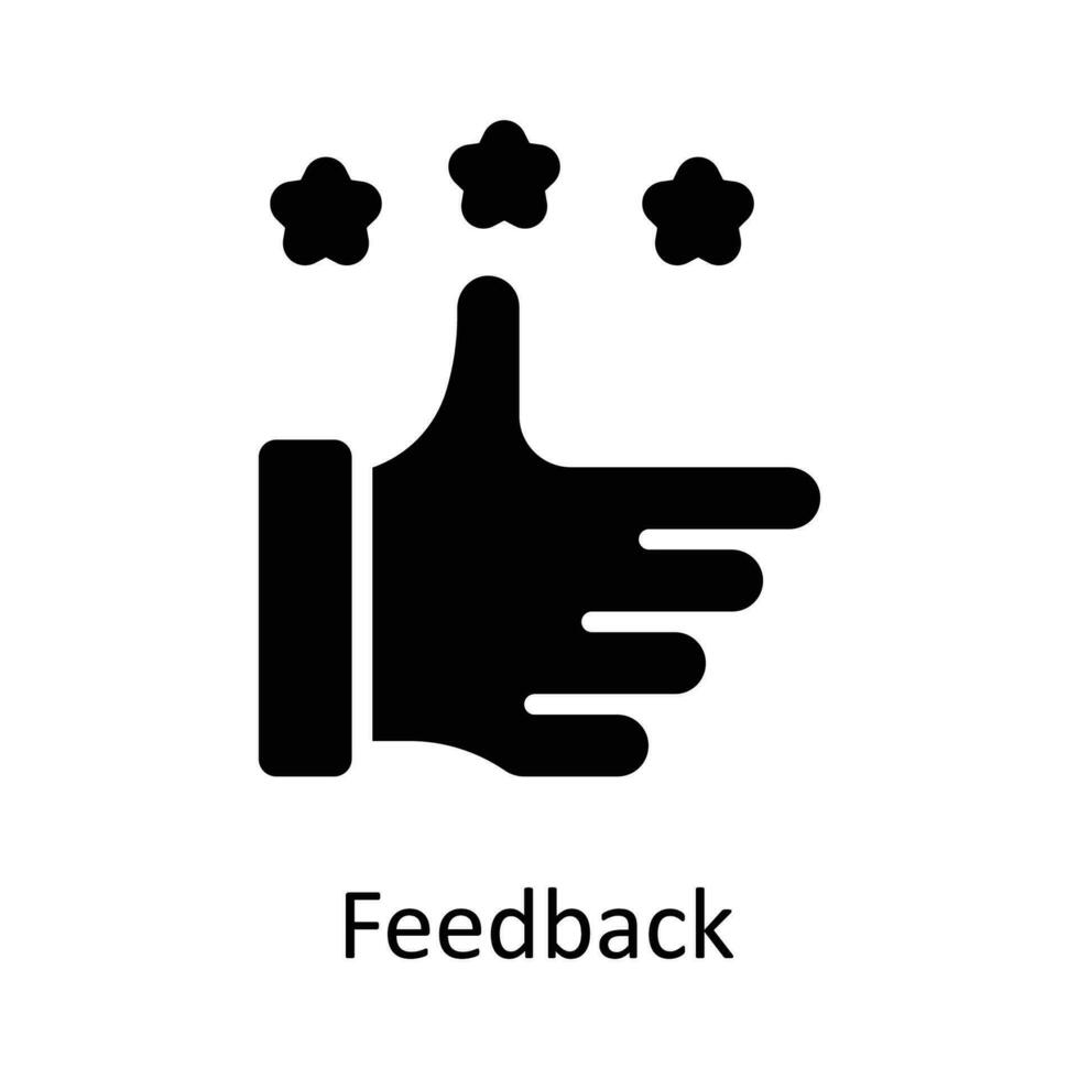 Feedback   Vector  Solid Icon Design illustration. User interface Symbol on White background EPS 10 File