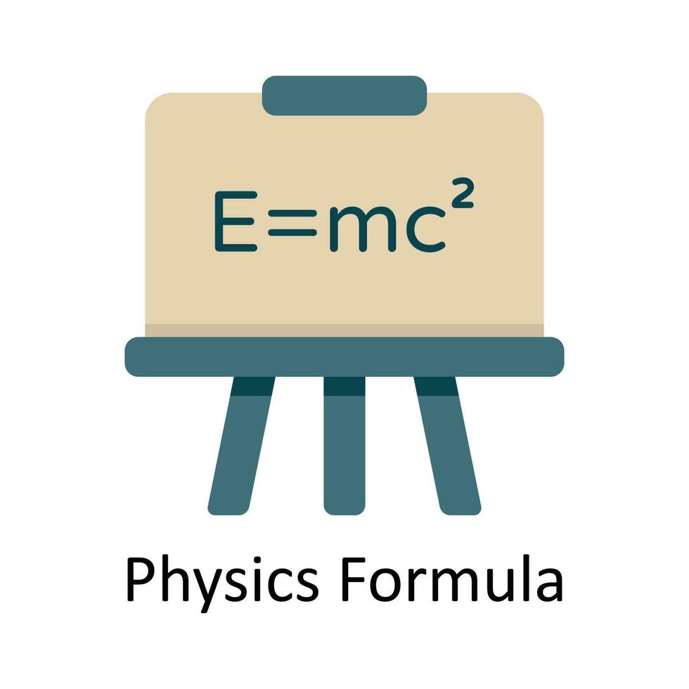 Physics Formula Vector  Flat Icon Design illustration. Education and learning Symbol on White background EPS 10 File
