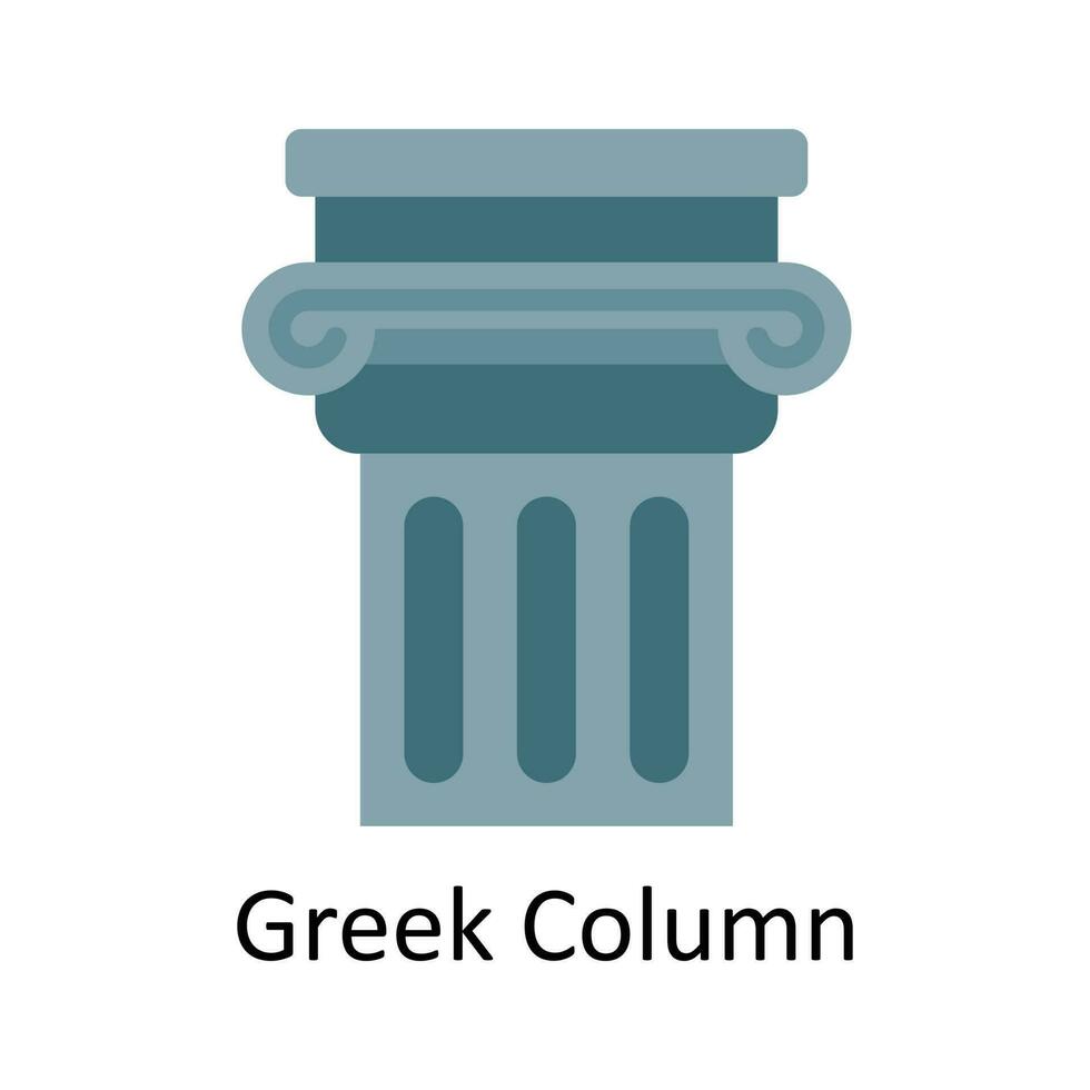 Greek Column Vector  Flat Icon Design illustration. Education and learning Symbol on White background EPS 10 File