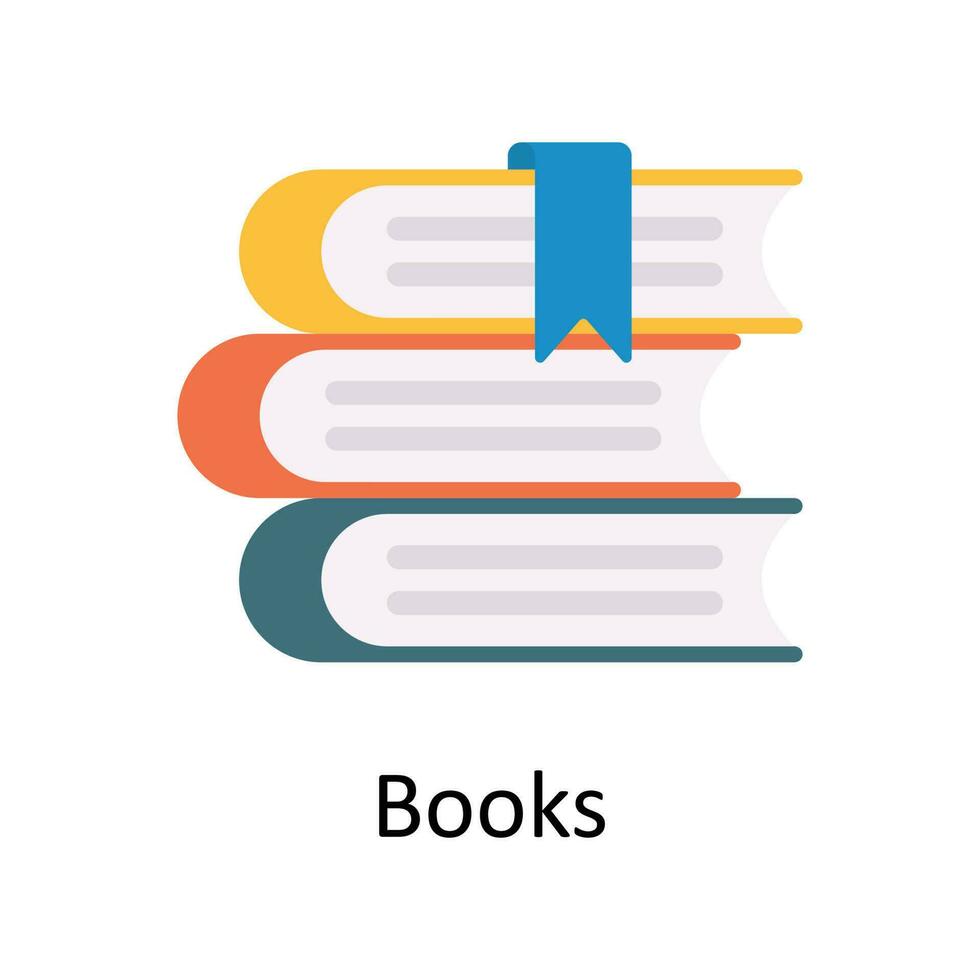 libros vector plano icono diseño ilustración. educación y aprendizaje símbolo en blanco antecedentes eps 10 archivo