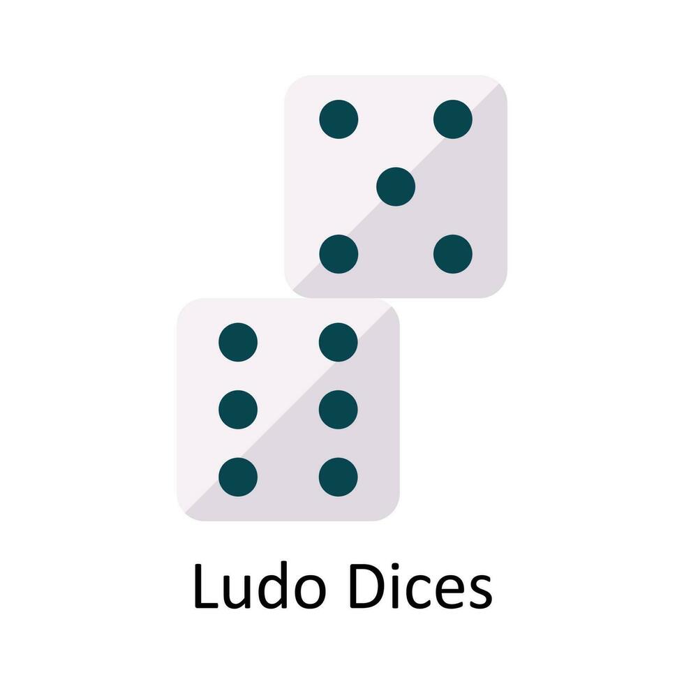 Ludo Dices Vector  Flat Icon Design illustration. Sports and games  Symbol on White background EPS 10 File
