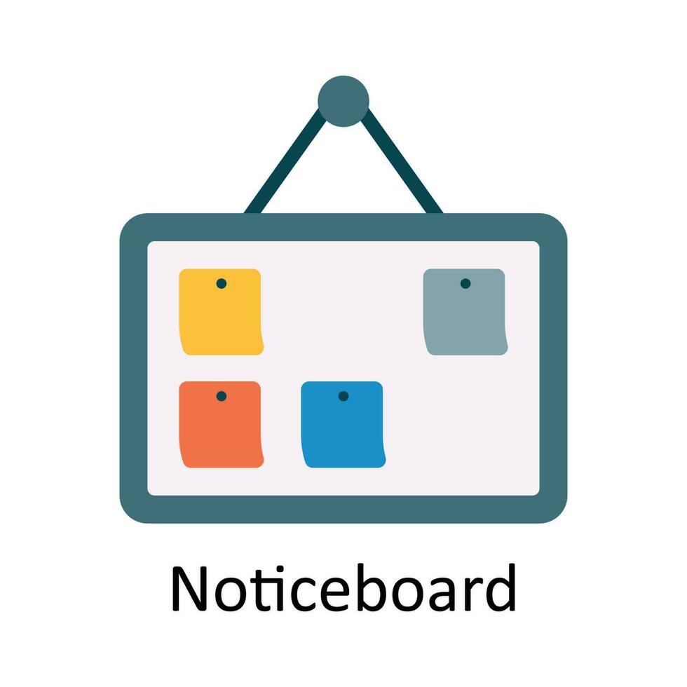 Noticeboard Vector  Flat Icon Design illustration. Education and learning Symbol on White background EPS 10 File