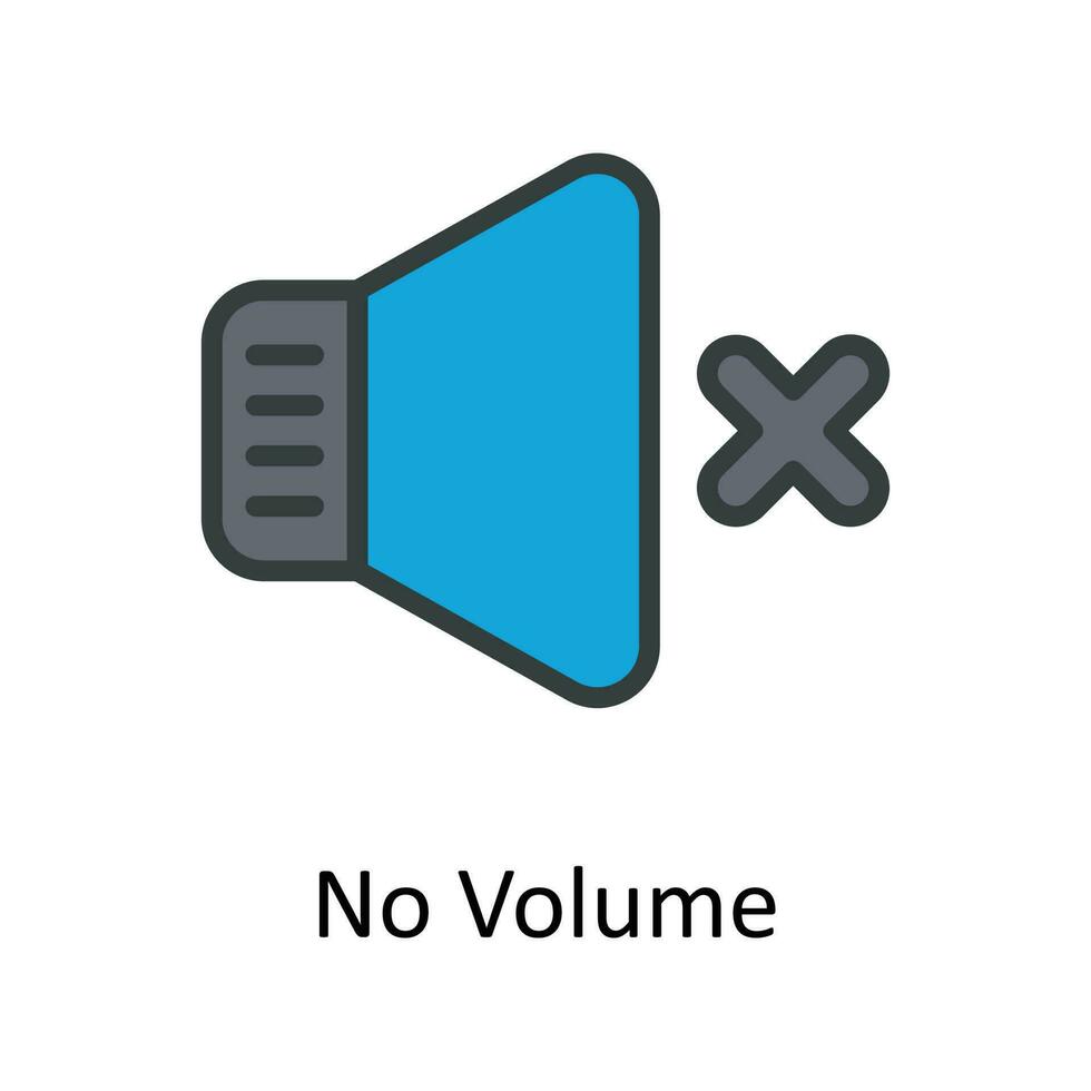 No Volume Vector Fill outline Icon Design illustration. User interface Symbol on White background EPS 10 File