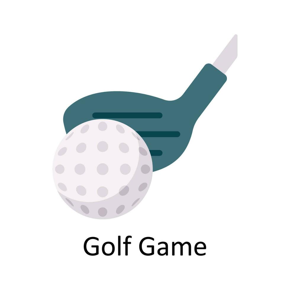 golf juego vector plano icono diseño ilustración. Deportes y juegos símbolo en blanco antecedentes eps 10 archivo