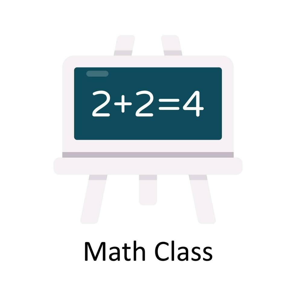 Math Class Vector  Flat Icon Design illustration. Education and learning Symbol on White background EPS 10 File