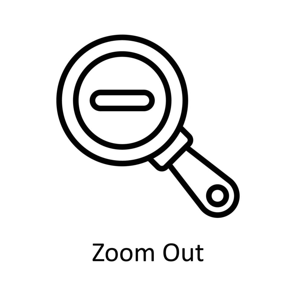 Zoom Out Vector  outline Icon Design illustration. User interface Symbol on White background EPS 10 File