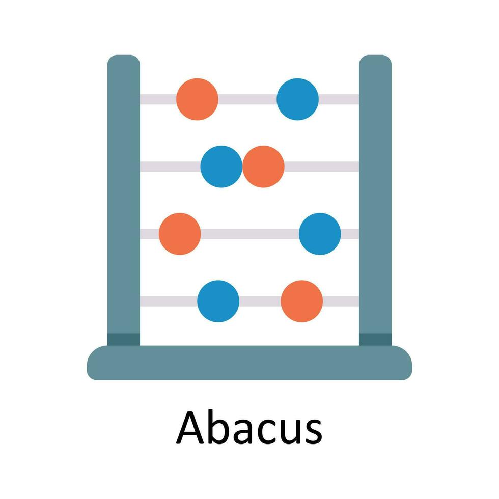 Abacus Vector  Flat Icon Design illustration. Education and learning Symbol on White background EPS 10 File