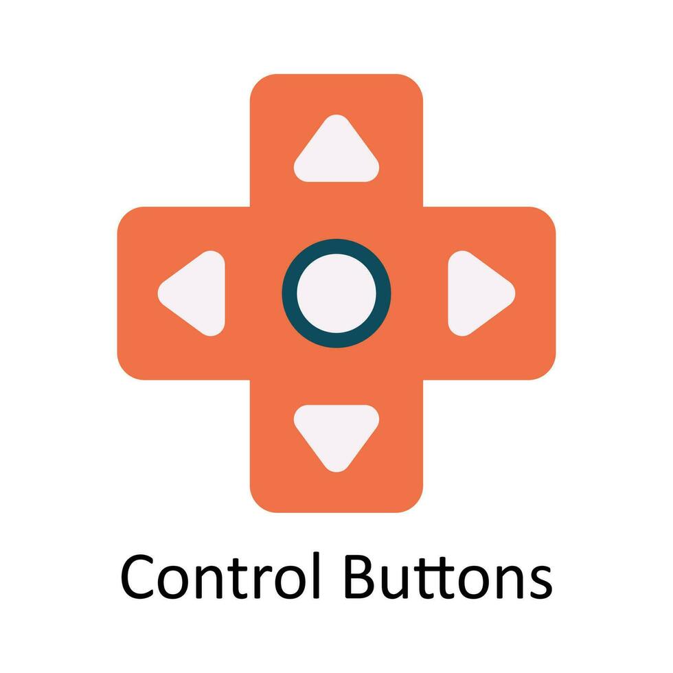 Control Buttons Vector  Flat Icon Design illustration. Sports and games  Symbol on White background EPS 10 File