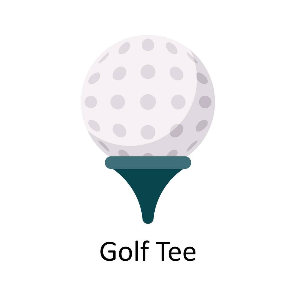 golf tee vector plano icono diseño ilustración. Deportes y juegos símbolo en blanco antecedentes eps 10 archivo