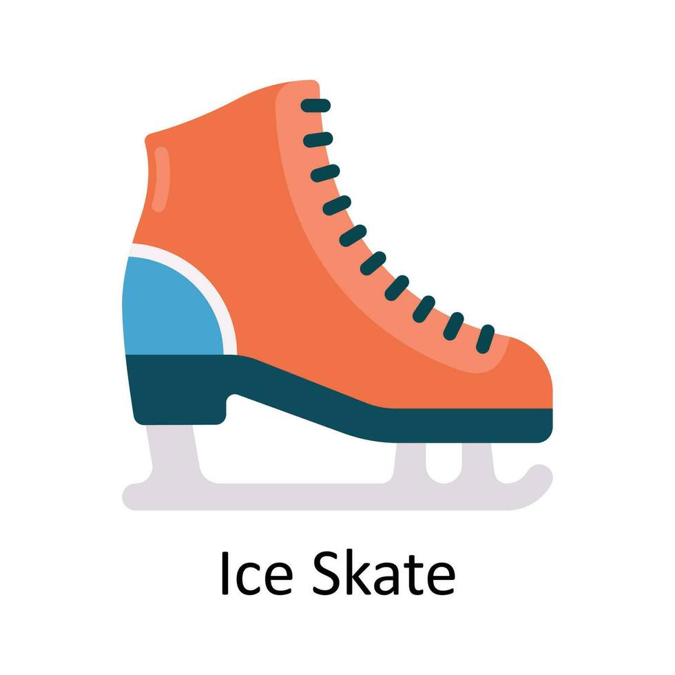 Ice Skate Vector  Flat Icon Design illustration. Sports and games  Symbol on White background EPS 10 File