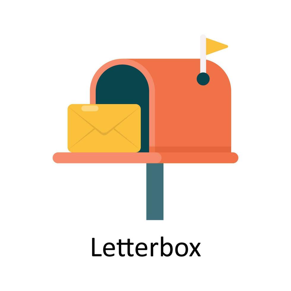 Letterbox Vector  Flat Icon Design illustration. Education and learning Symbol on White background EPS 10 File