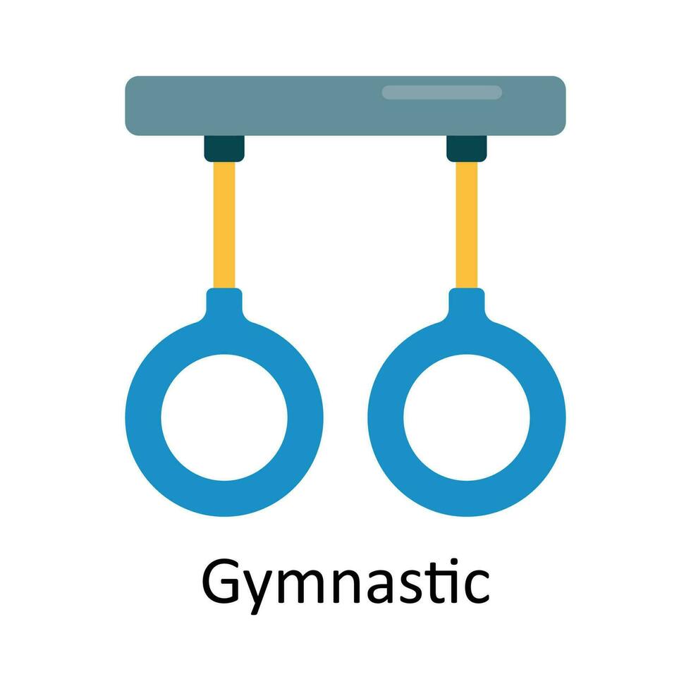 Gymnastic Vector  Flat Icon Design illustration. Sports and games  Symbol on White background EPS 10 File