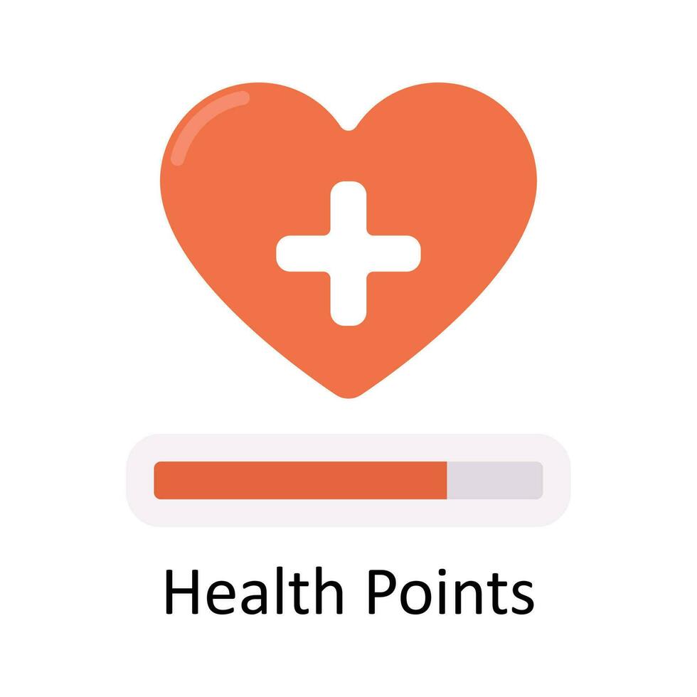 Health Points Vector  Flat Icon Design illustration. Sports and games  Symbol on White background EPS 10 File