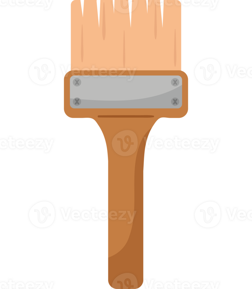 wooden reapir brush tool icon isolated png