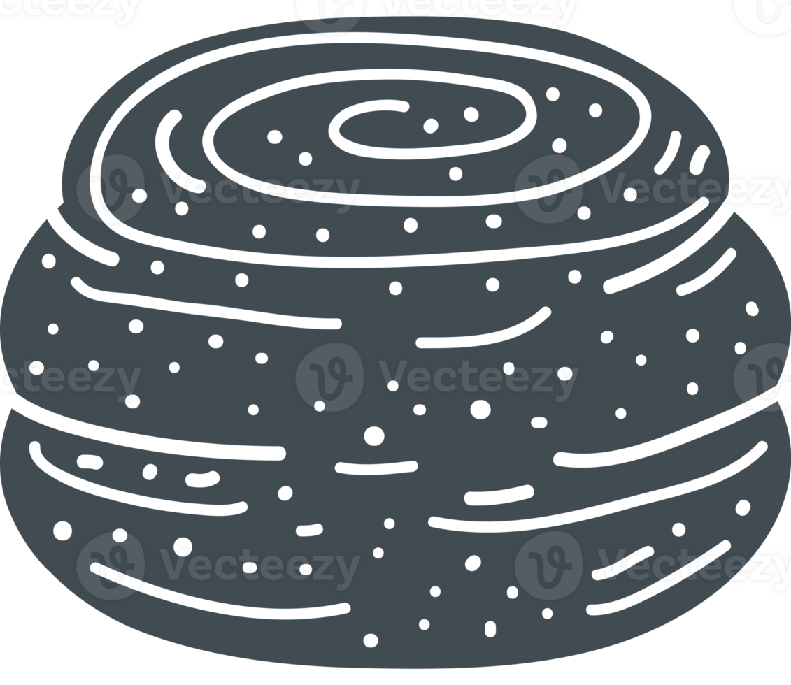 roll bakery doodle icon isolated png