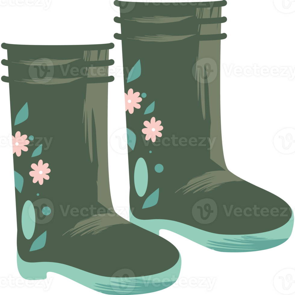 gardening rubber boots icon isolated png