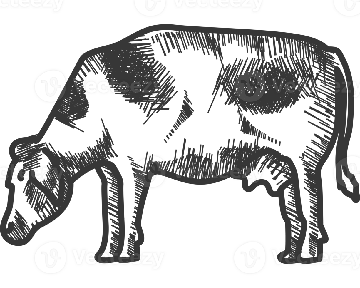 side view cow icon isolated png