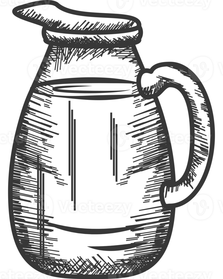 pitcher with milk icon isolated png