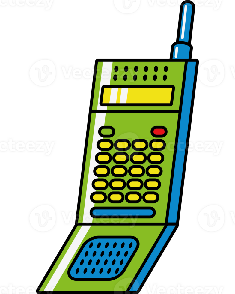 telefoon 90s knal kunst icoon geïsoleerd png