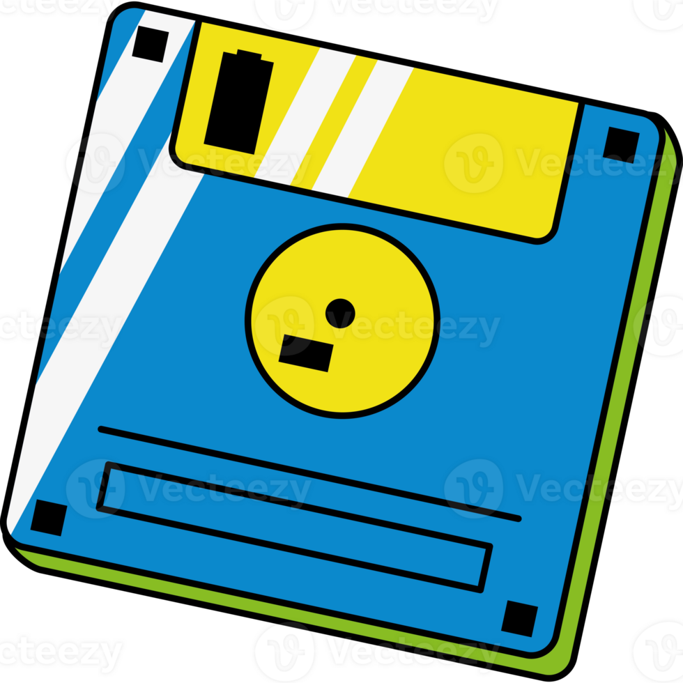 floppy disk 90s pop art icon isolated png