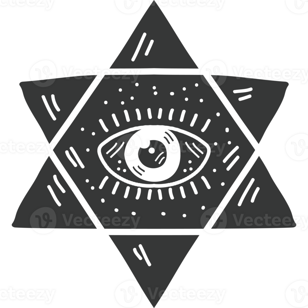 star esoteric colorless icon isolated png