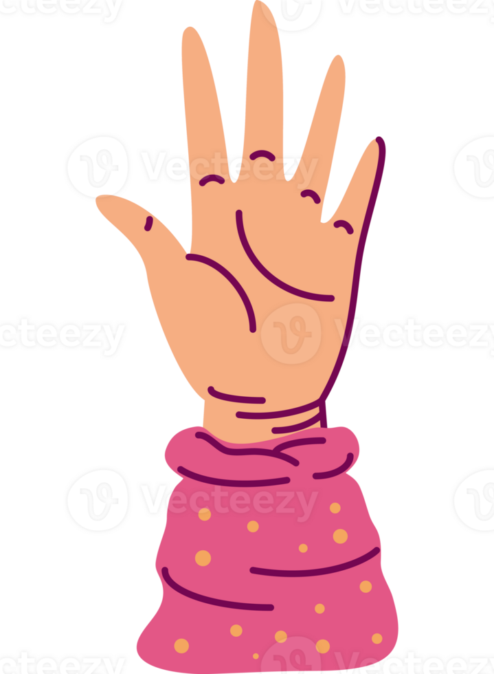 female hand up icon isolated 24408373 PNG