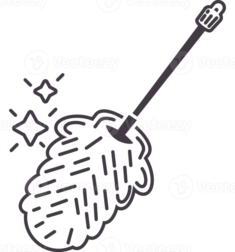 cleaning duster doodle icon isolated png