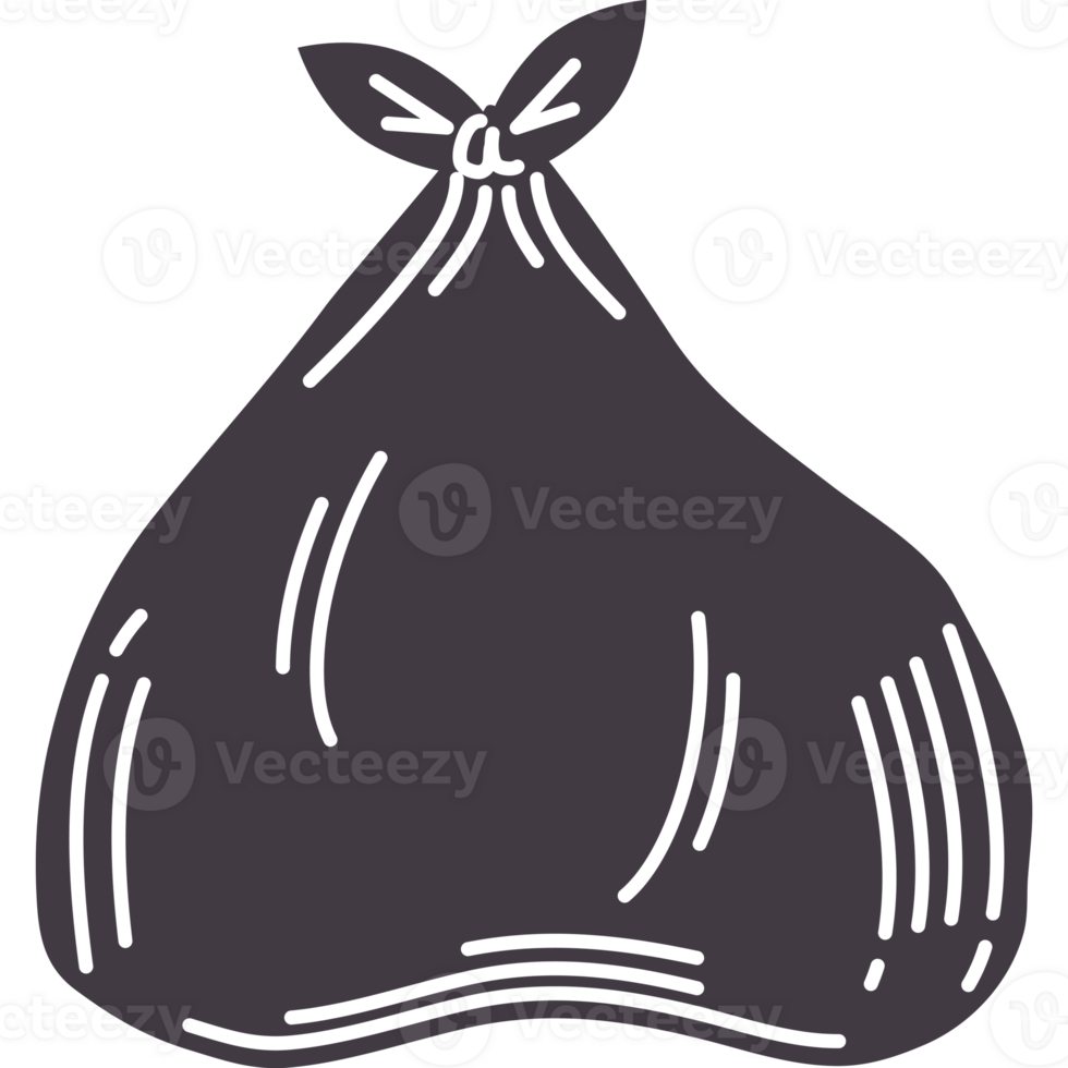 trash bag cleaning doodle icon isolated 24408402 PNG