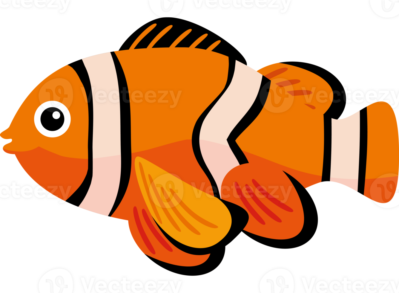 clownfish fish icon isolated design png