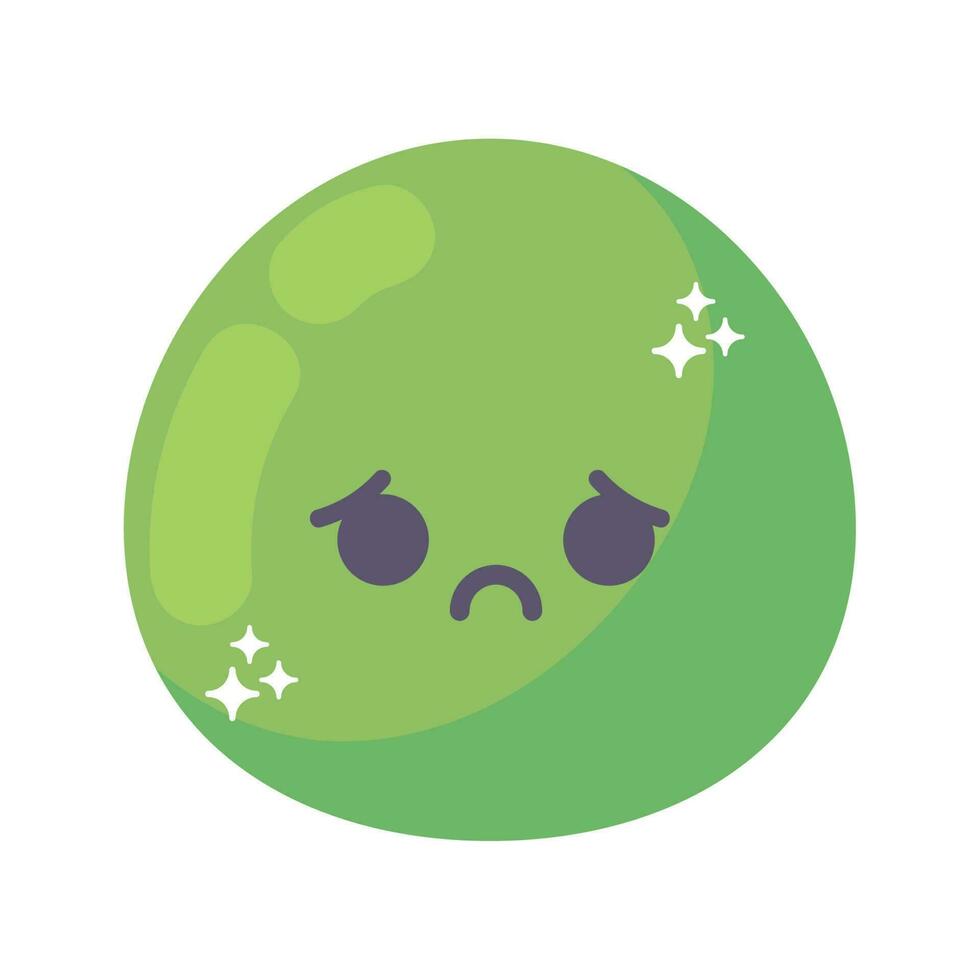 sad emoji kawaii vector