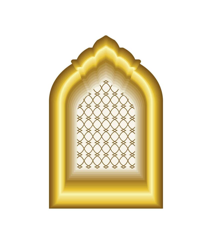 marco de ventana árabe vector