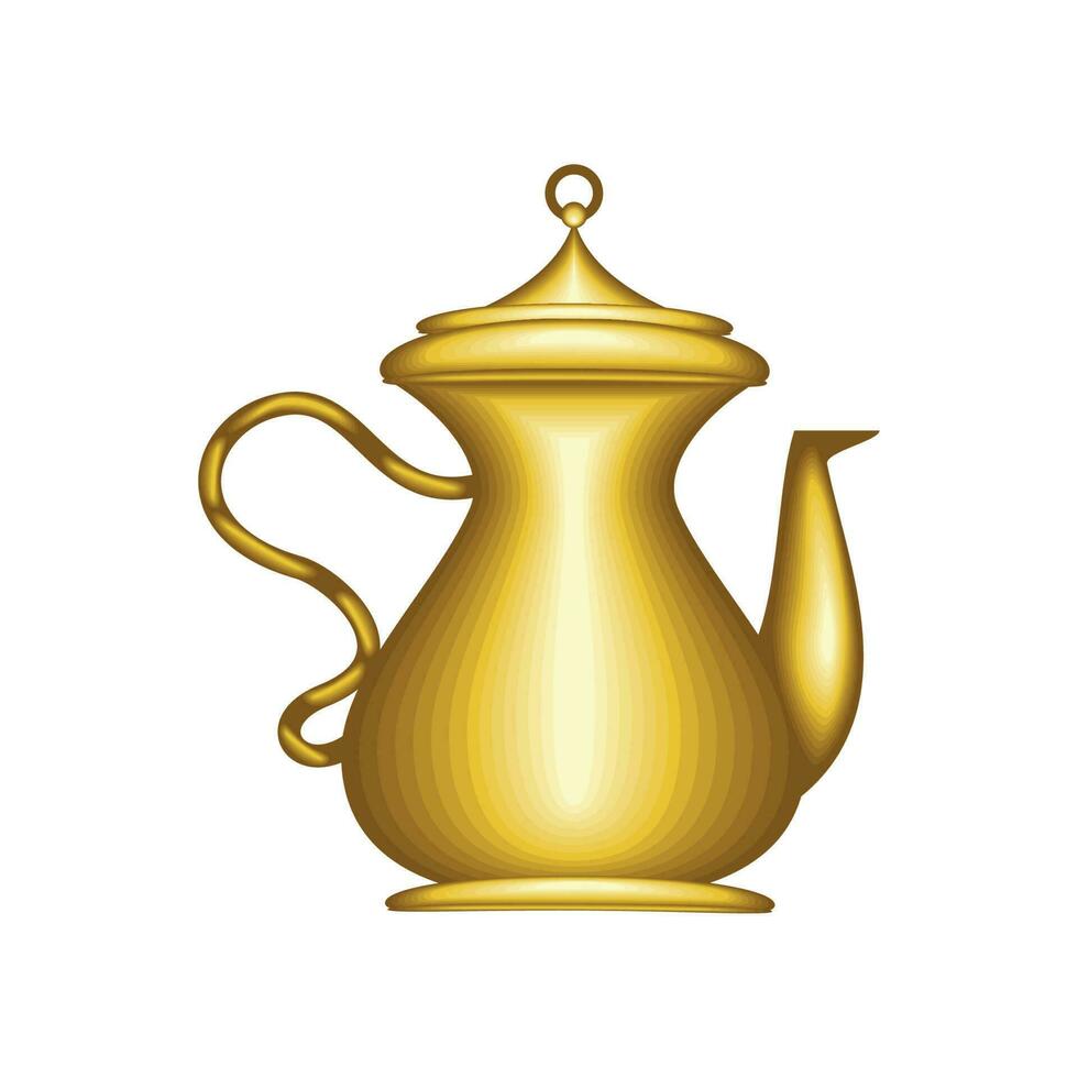 arabic kettle tea vector