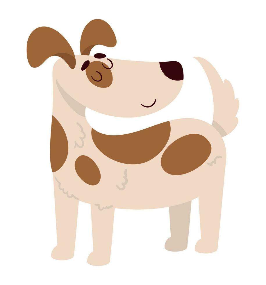 perro icono aislado blanco antecedentes vector