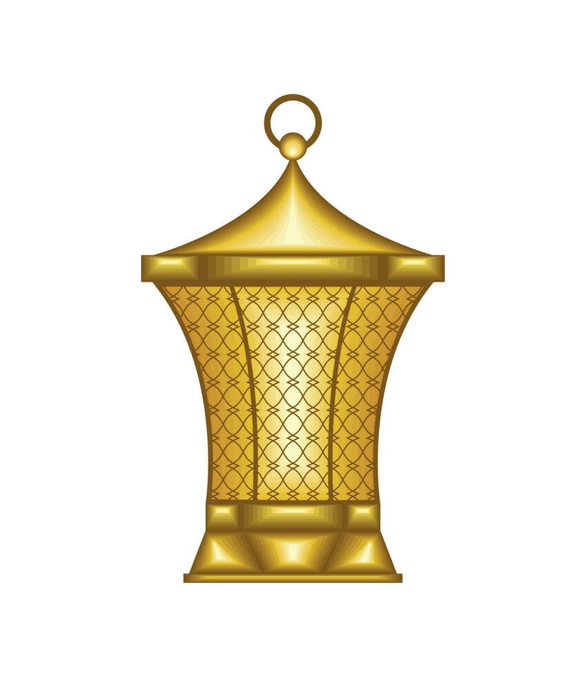 arabic gold lamp vector