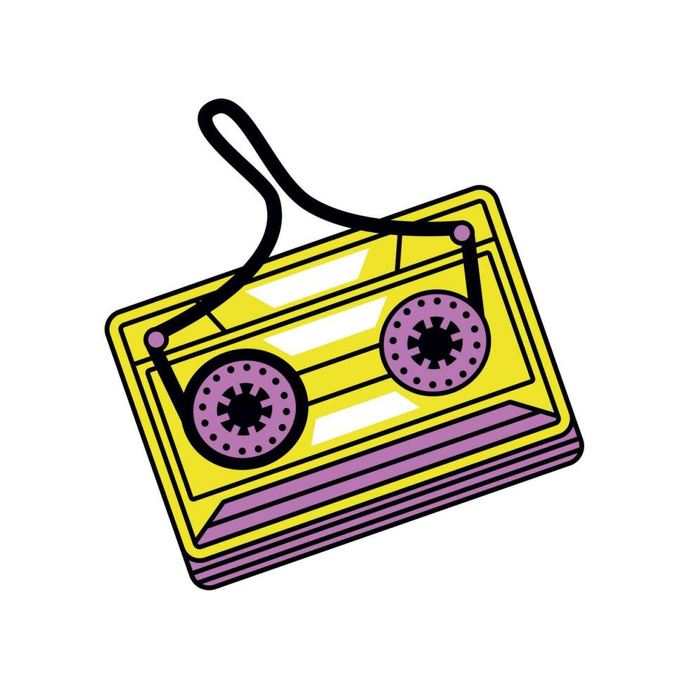 cassette 90s pop art vector