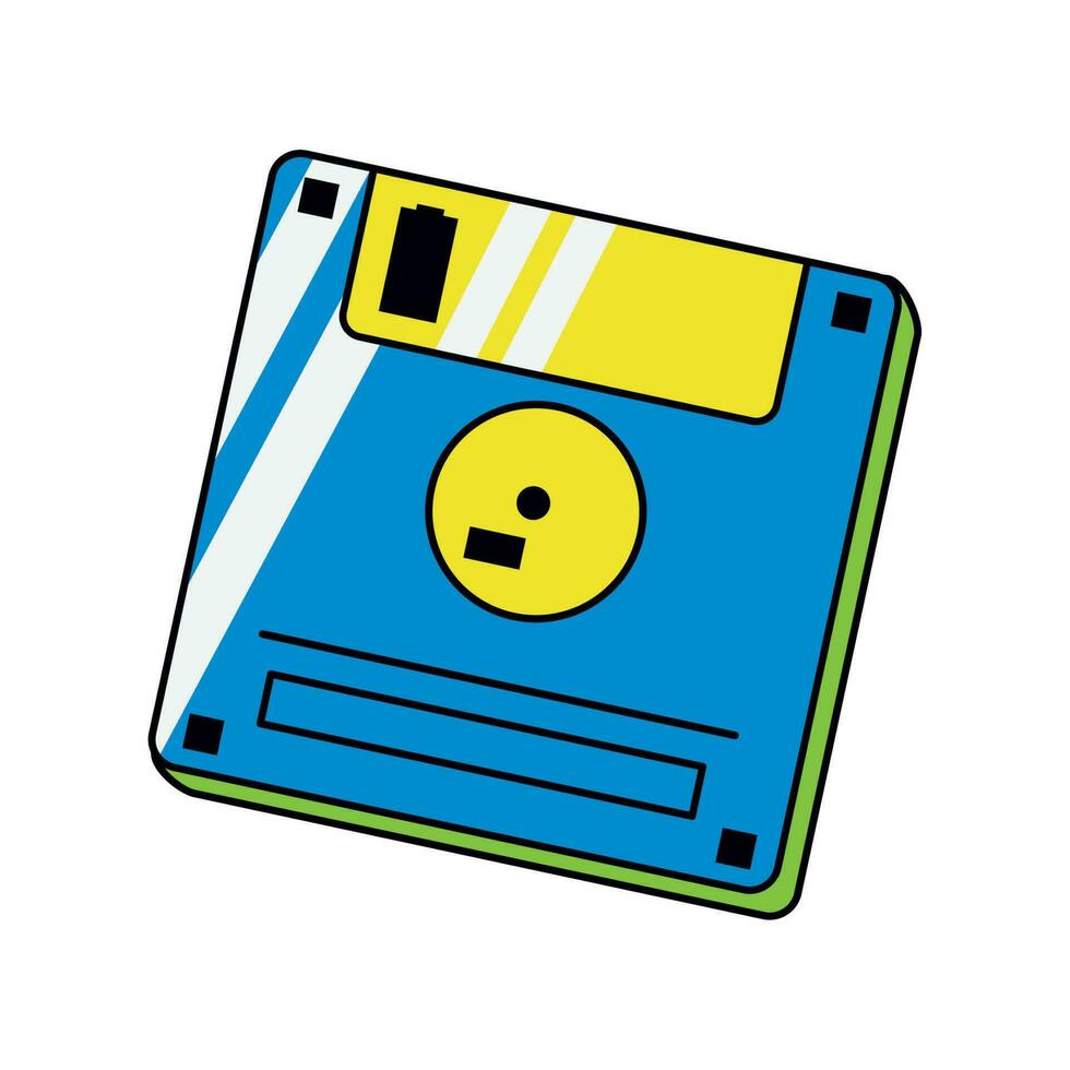 floppy disk 90s pop art vector