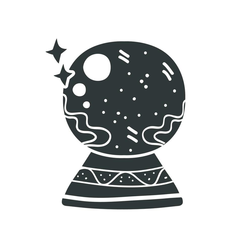 crystal ball esoteric colorless vector