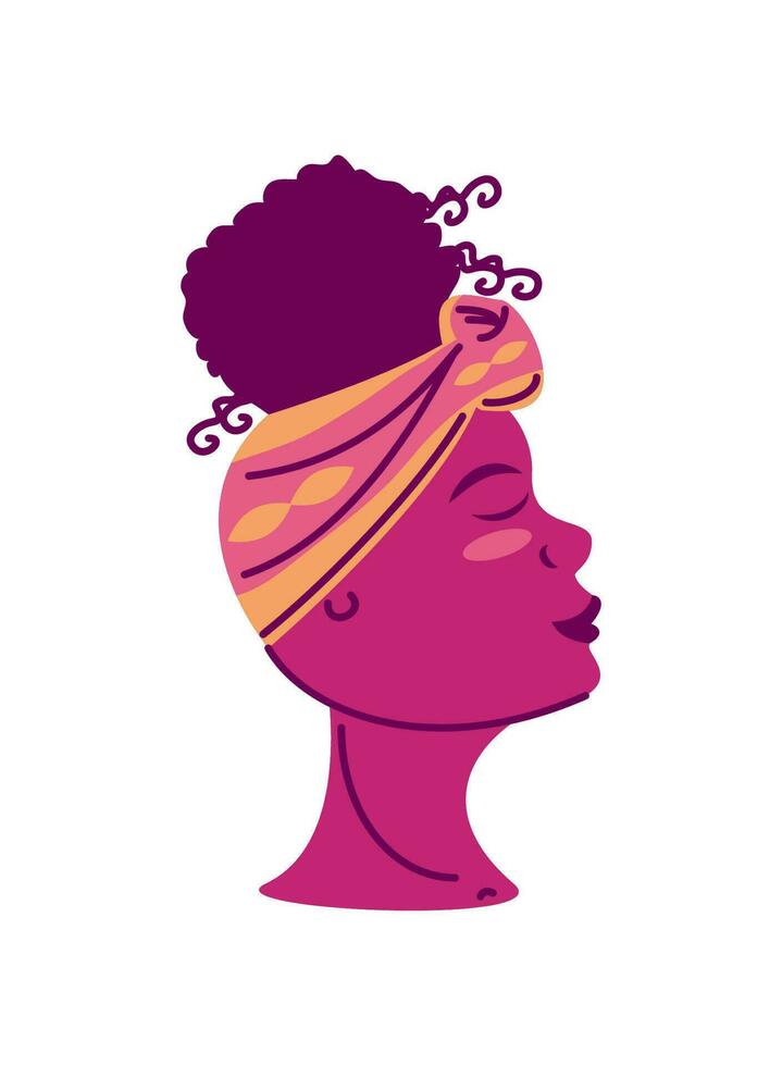 afro american woman vector