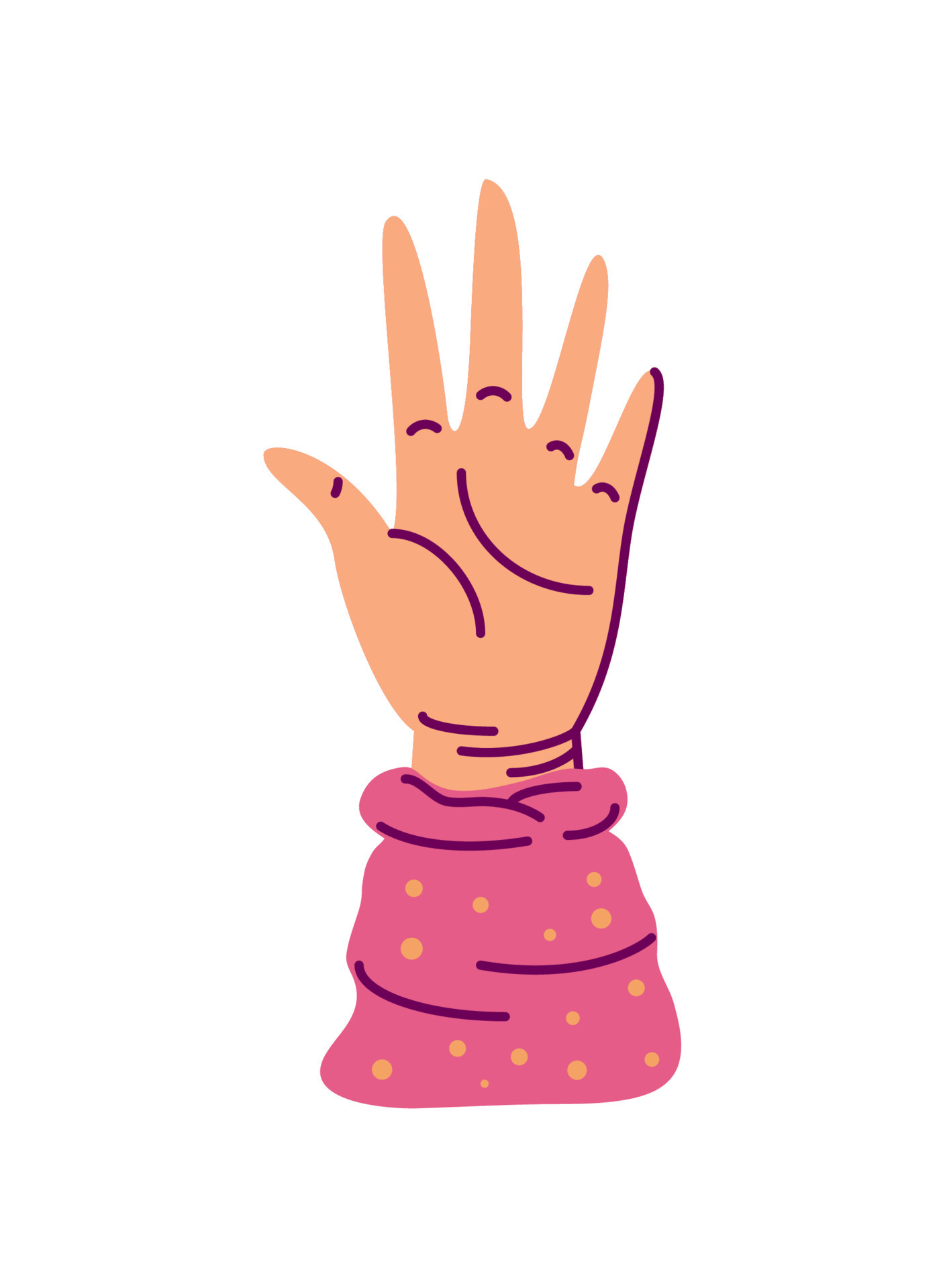 female hand up 24408722 Vector Art at Vecteezy