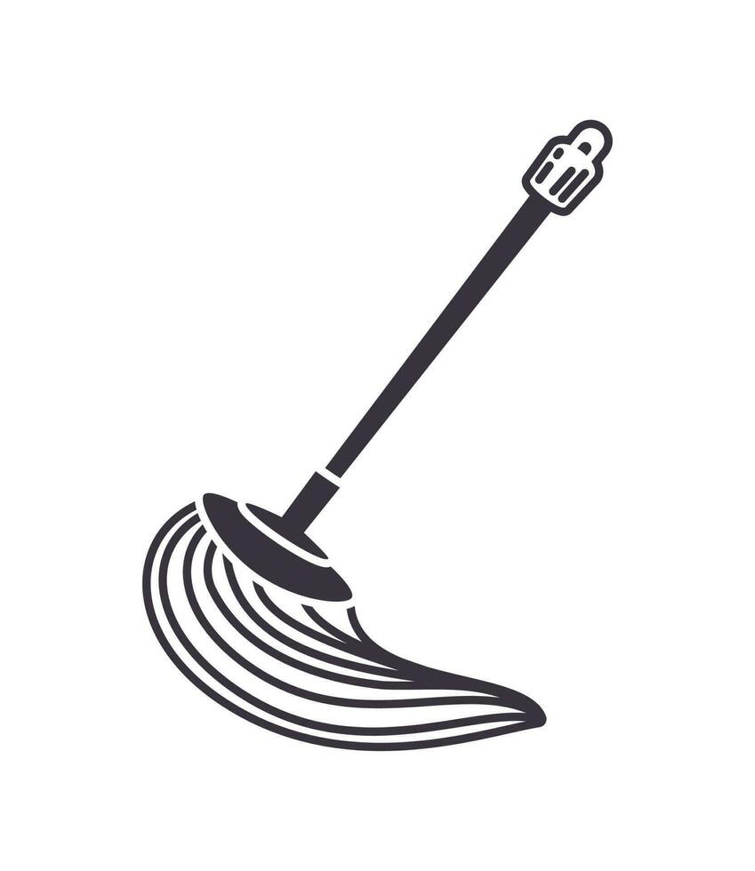 mop cleaning doodle icon isolated vector