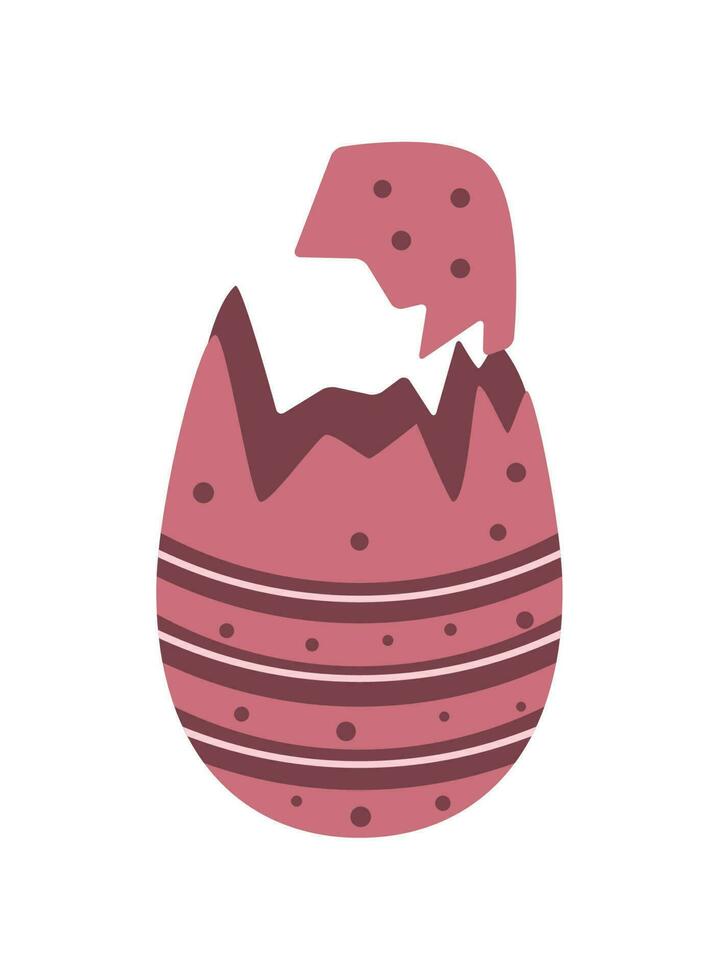 easter broken egg icon isolated vector