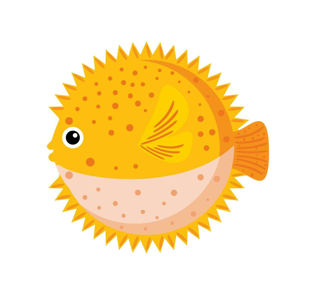 globefish animal icon vector