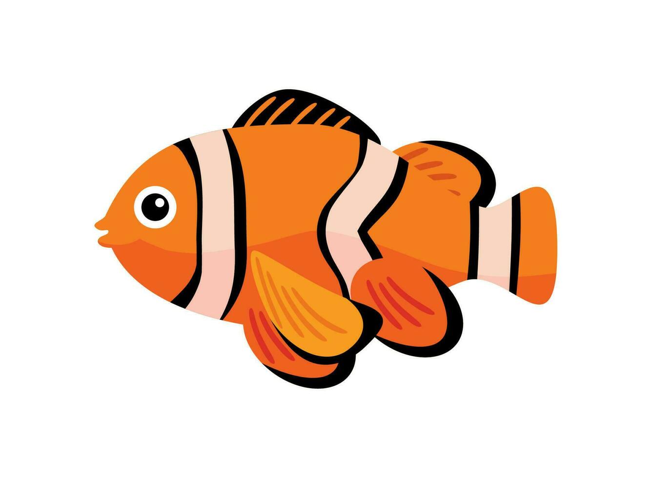 clownfish fish icon vector