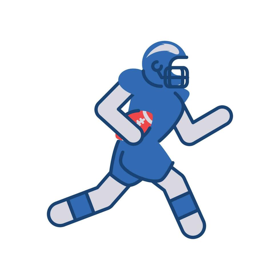 male player american football icon isolated vector