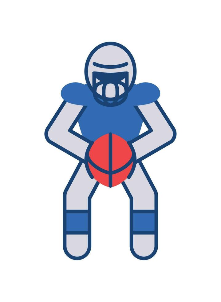 player american football icon isolated vector