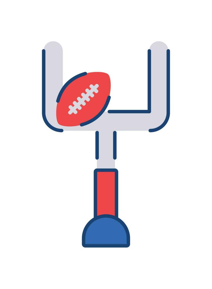 goal american football icon isolated vector