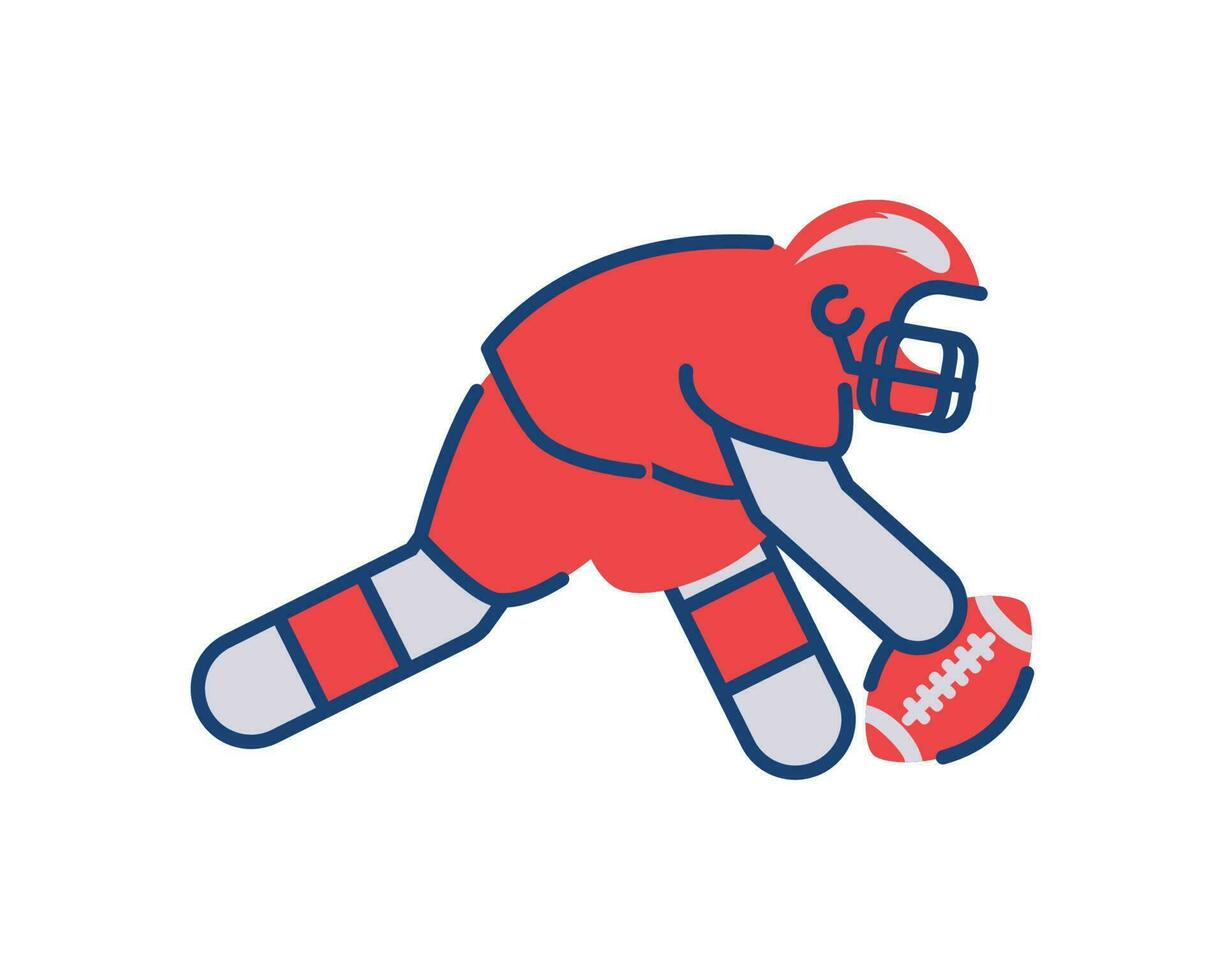 player man american football icon isolated vector