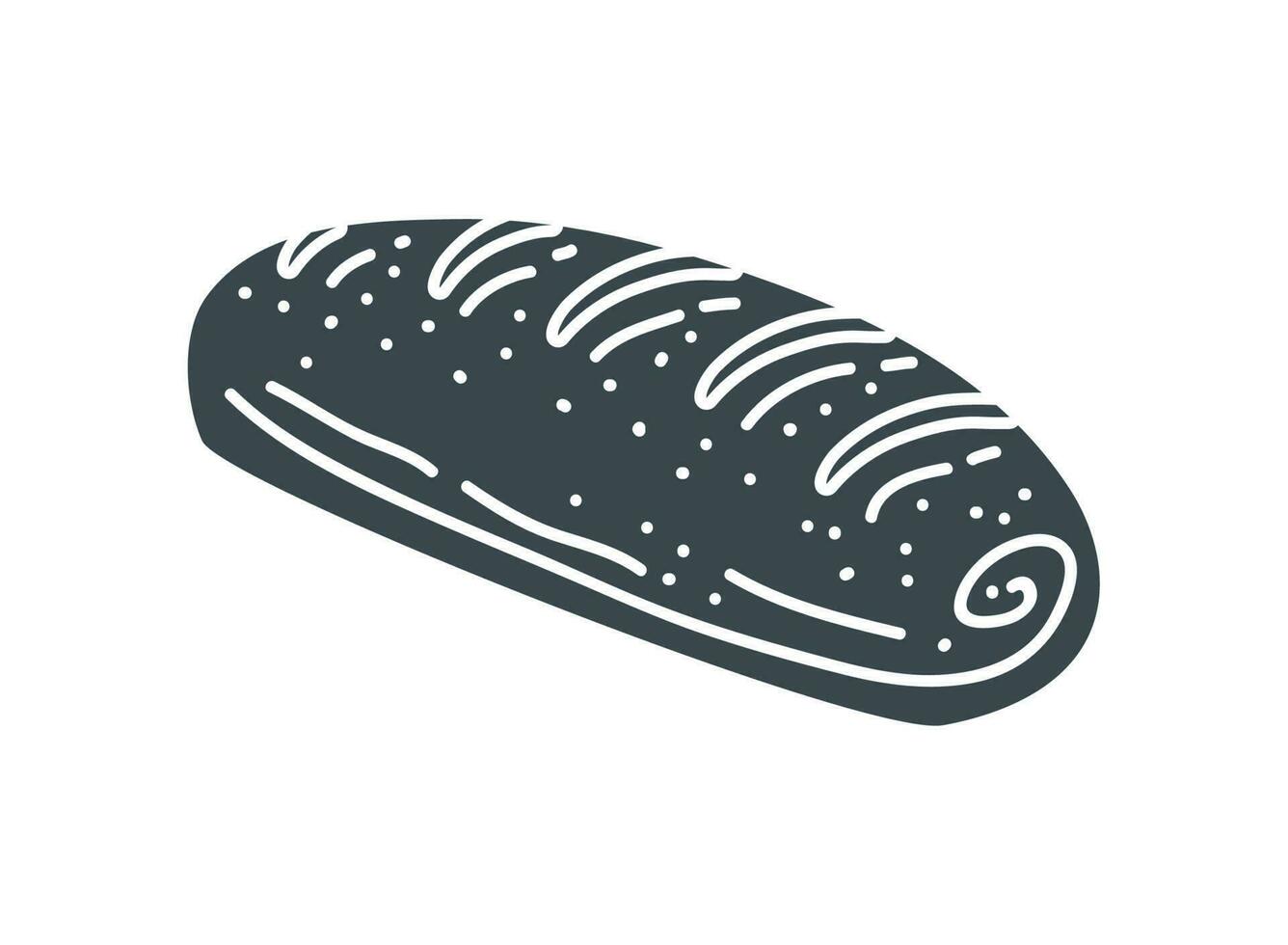 whole bread bakery icon vector