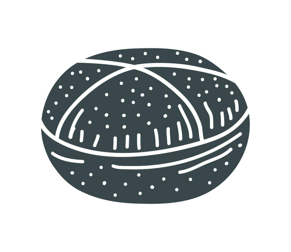 bun bread bakery vector