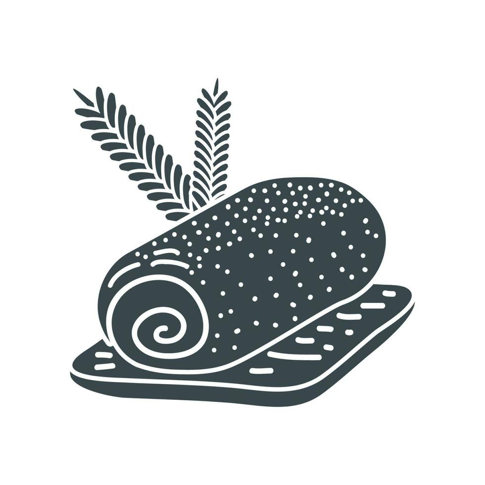bakery roll doodle vector